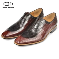 uncle saviano oxford dress luxury shoes for men party formal original business designer plaid handmade genuine leather men shoes