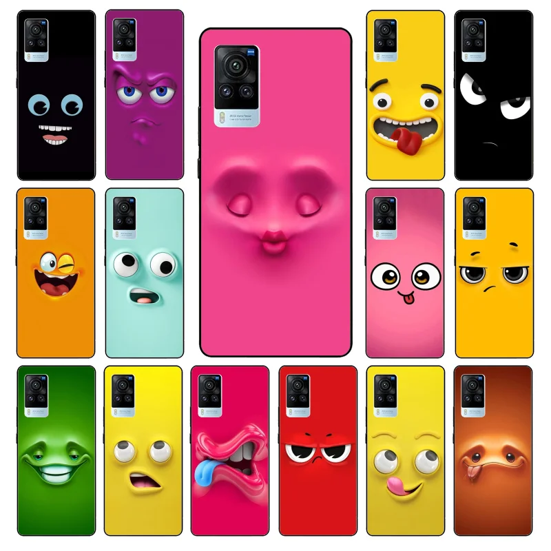 

Funny Face Phone Case for VIVO V21E V21 V23 V23E V2109 Y53S Y33S Y55 Y76 Y31 Y21 Y72 Y01 Y21S Y11S