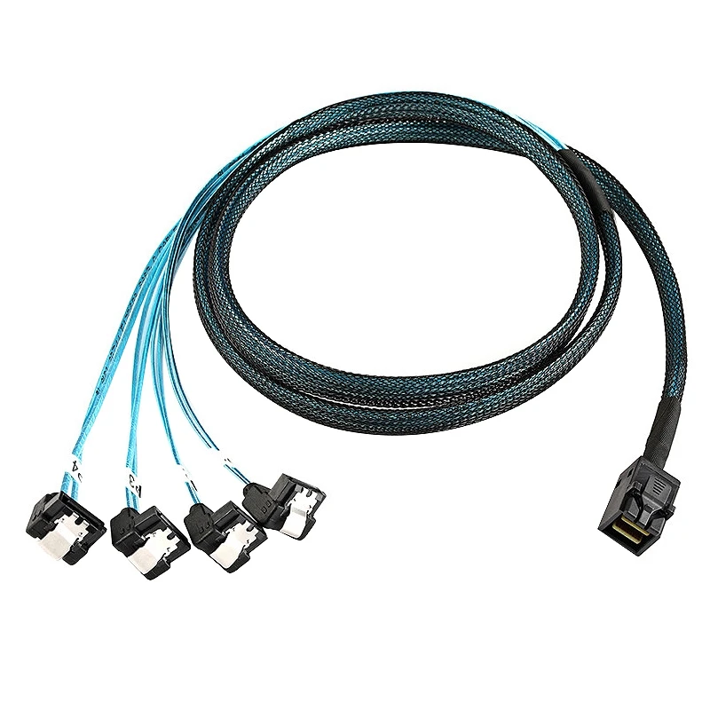 

Интерфейс Mini SAS HD 36P SFF-8643 для SATA 7Pinx4 90 градусов разъем под давлением кабель жесткого диска 1 м
