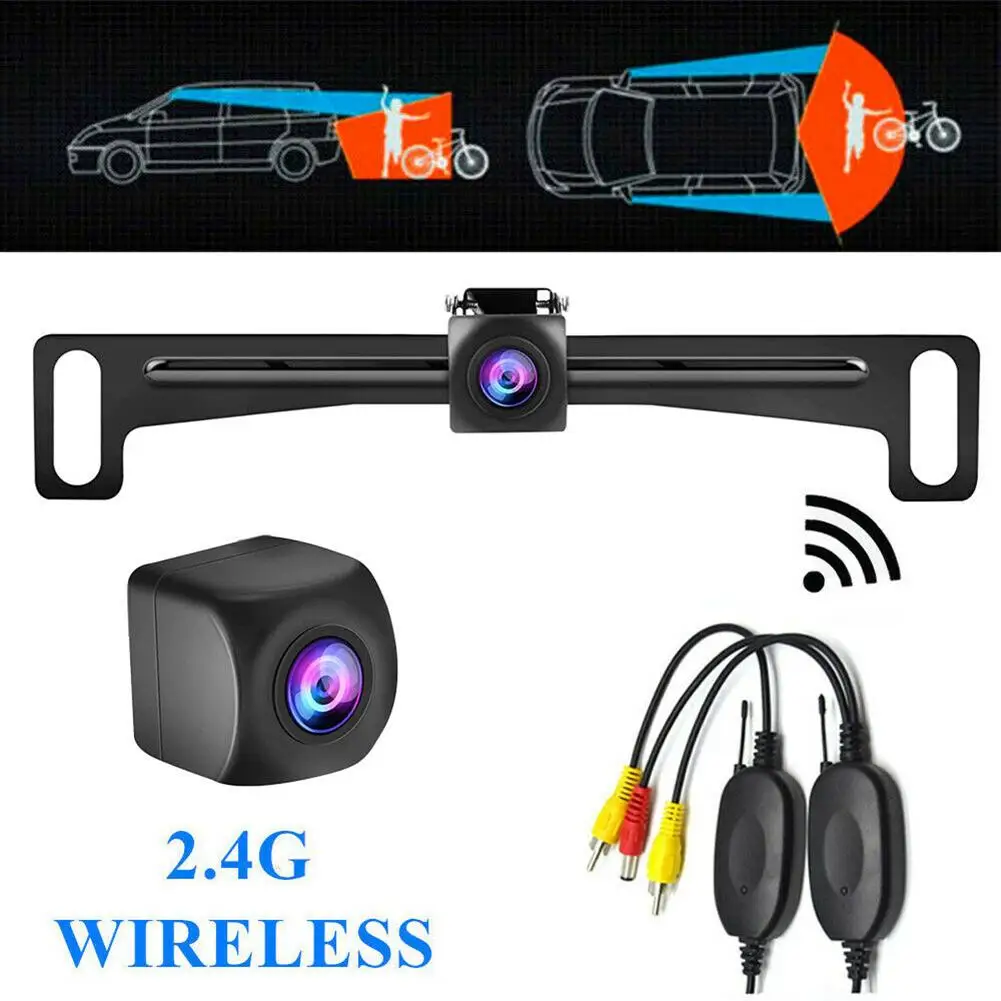 

Wireless Night Vision Rear View Camera EU License Plate Frame Car Reverse Camera Waterproof Back Up Camera Camcorder Dropship