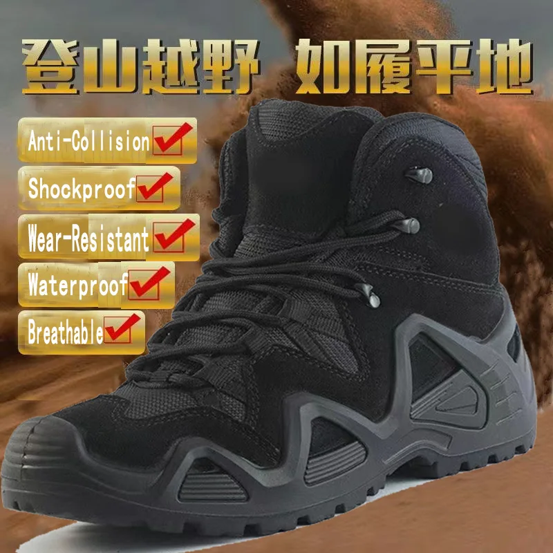 Hot Sale Lova Tactical Boots Men's Combat Desert Army Fans Outdoor  Hiking Ankle Climbing Cross-country Shoes Military Berets