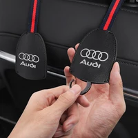 pu leather car seat back headrest hook auto interior storage holder hooks accessories for audi a3 8p a1 a4 a6 a5 q3 q5 q7 s3 s4
