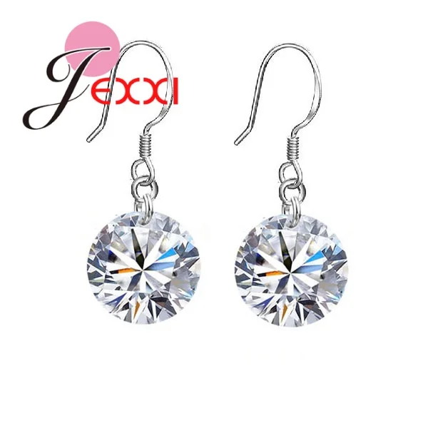 Fashion Design Real 925 Sterling Silver Drop Earrings For Women Luxury Crystal Pearl Jewelry Dangle Girl | Украшения и аксессуары