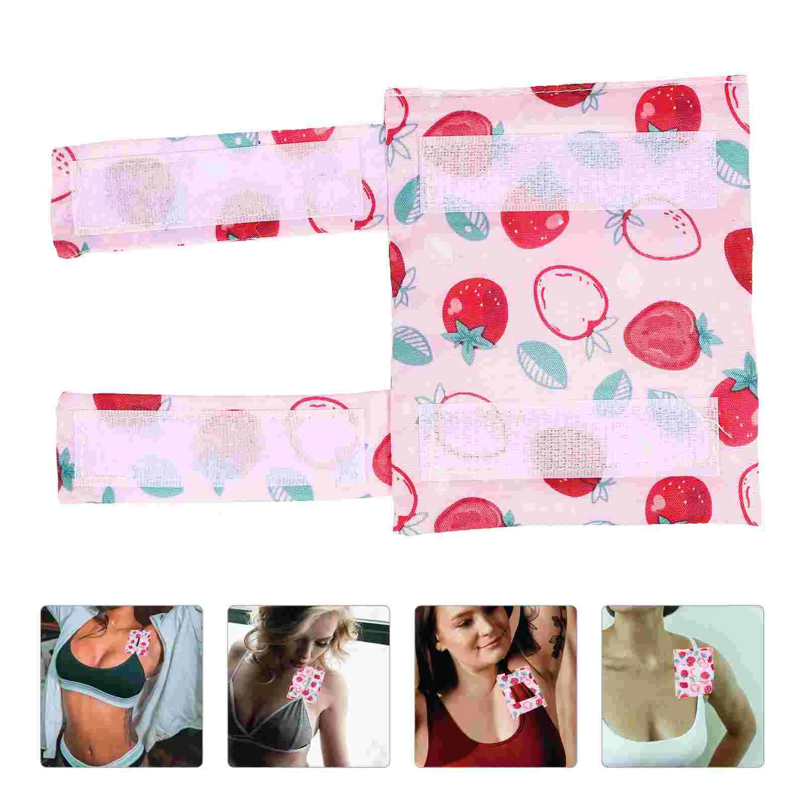 Самоклеящиеся Наплечные подушки в форме сердца, защитная подушка, Нескользящие Наплечные ремни, подушка из полиэстера, противоскользящий чехол для ремня