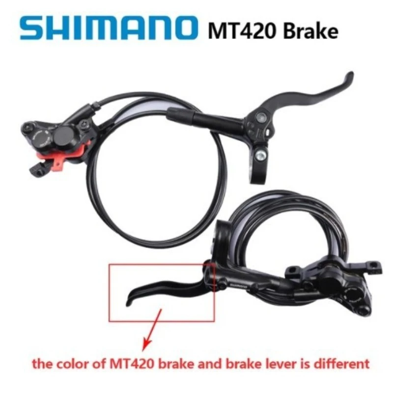 Гидравлический дисковый тормоз SHIMANO DEORE MT420 4 поршня левый передний 1000 мм правый