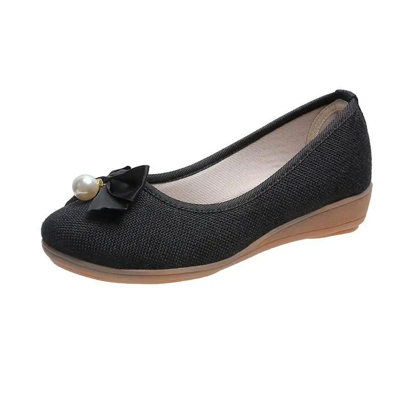 

Women's Fabric Wedges Spring And Autumn Loafers, Women's Shoes, Casual Mother's Shoes, Women's Comfortable And Breathable Shoes