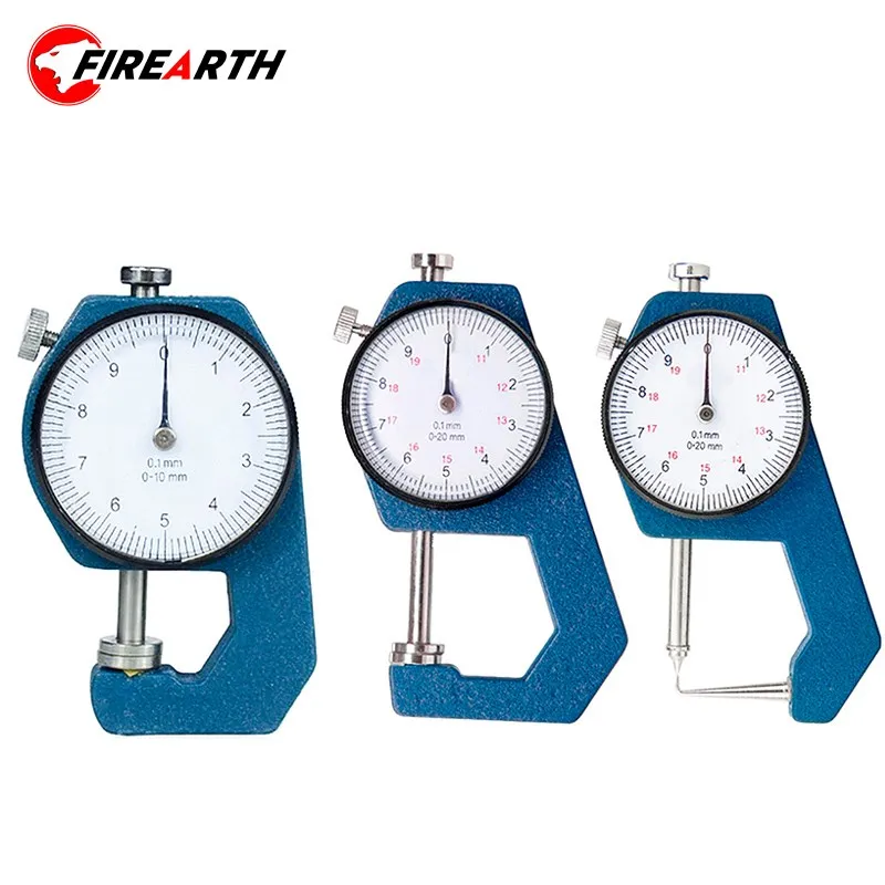 

0-10/0-20mm Dial Thickness Gauge Thickness Meter Tester for Leather Paper Width Measuring Instrument Tools 1pc