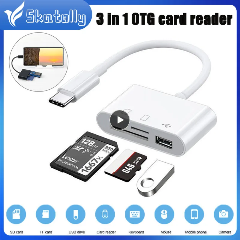 

2023 Type-C Micro Adapter TF SD Memory Card Reader USB C Card Adapter For Macbook IPad Pro Huawei OTG Writer Type C Cardreader