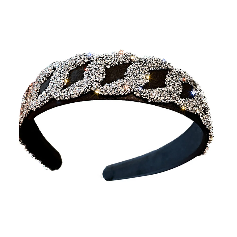 

Headband Elastic Hair Hoop Decor Fashion Accessory Decorative Plastic Shining Hairband Rhinestone