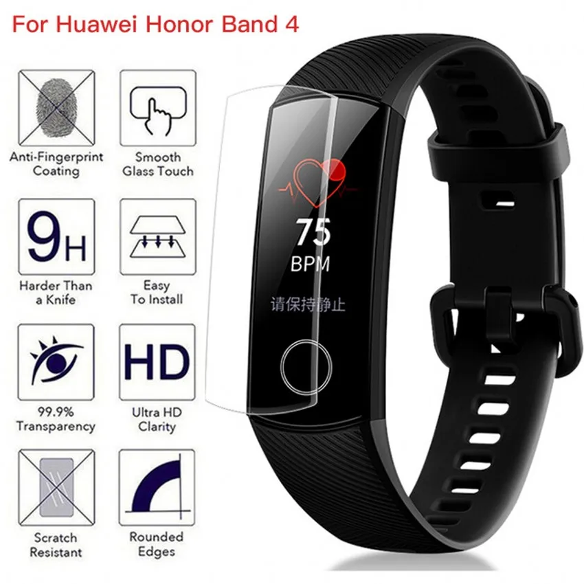 

Soft Hydrogel Screen Protector For Huawei Honor Band 3/4 Smartwatch Anti-fingerprint Clear Protective Film For Honor Band3 Band4