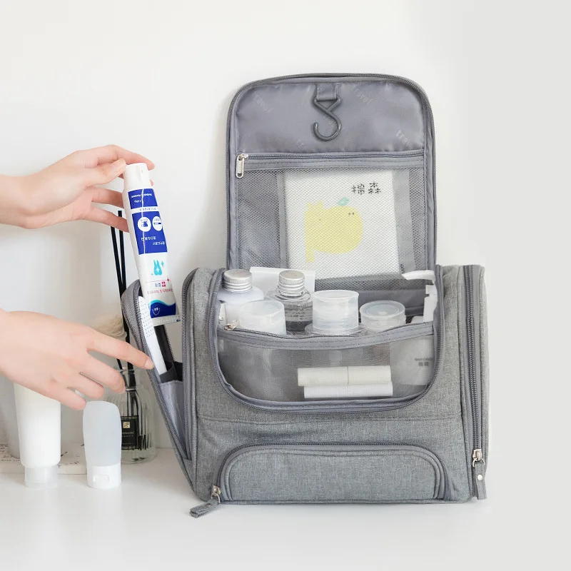 

Waterproof Men Hanging Cosmetic Bag Travel Organizer Makeup Bag for Women Necessaries Make Up Case Wet and Dry Wash Toiletry Bag