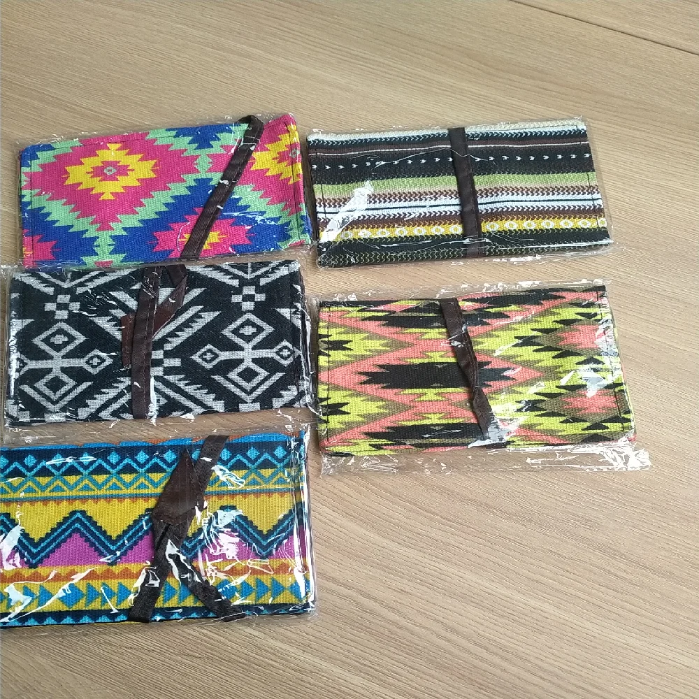 

Portable Cigarette Tobacco Bag With Cigarette Holder Metal pipe Rolling Paper Storage Pouch Tobacco Pouch Paper Holder