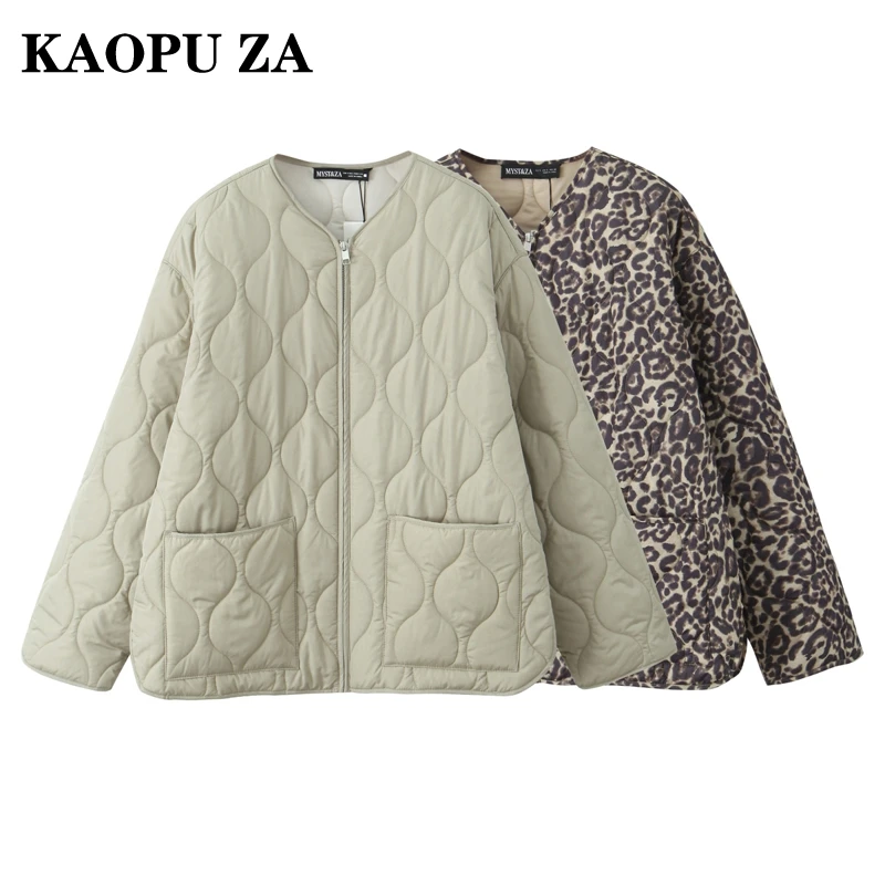 Женская хлопковая куртка с леопардовым принтом