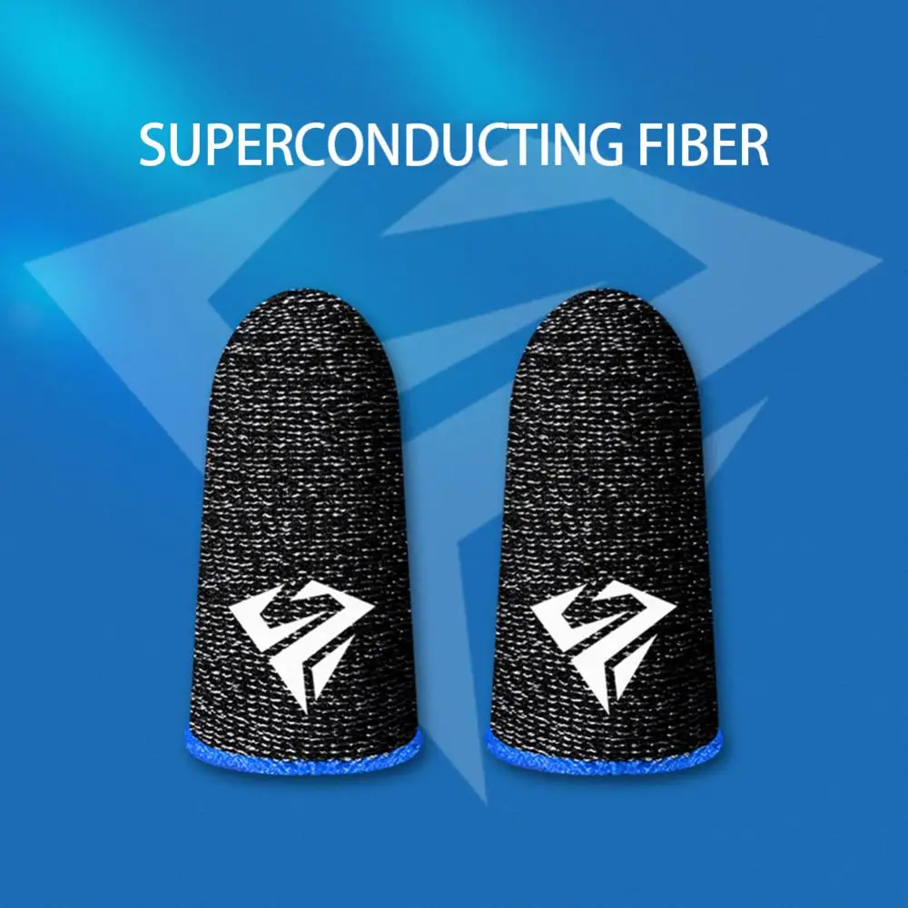 

1Pair 28 Knitted Gaming Finger Sleeve Superconducting Electric Fibre Finger Cots Breathable Fingertips Cover Thumb Gloves Game