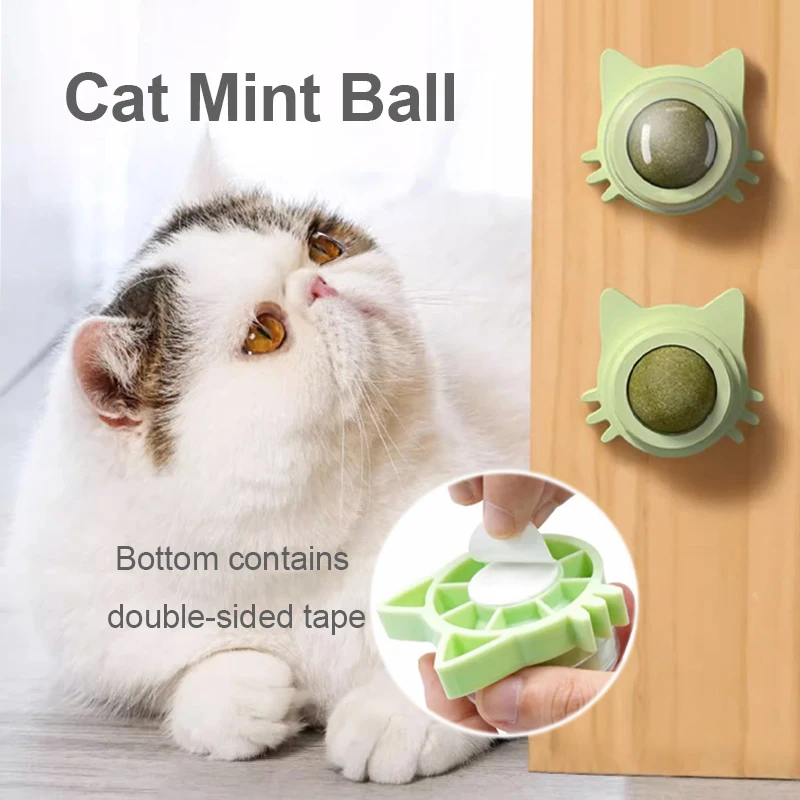 

Catnip Ball Healthy Nutrition Pasted Lollipop Kitten Candy Licking Snacks Cat Mint Ball Clean Mouth Cat Toys Accessories For Cat