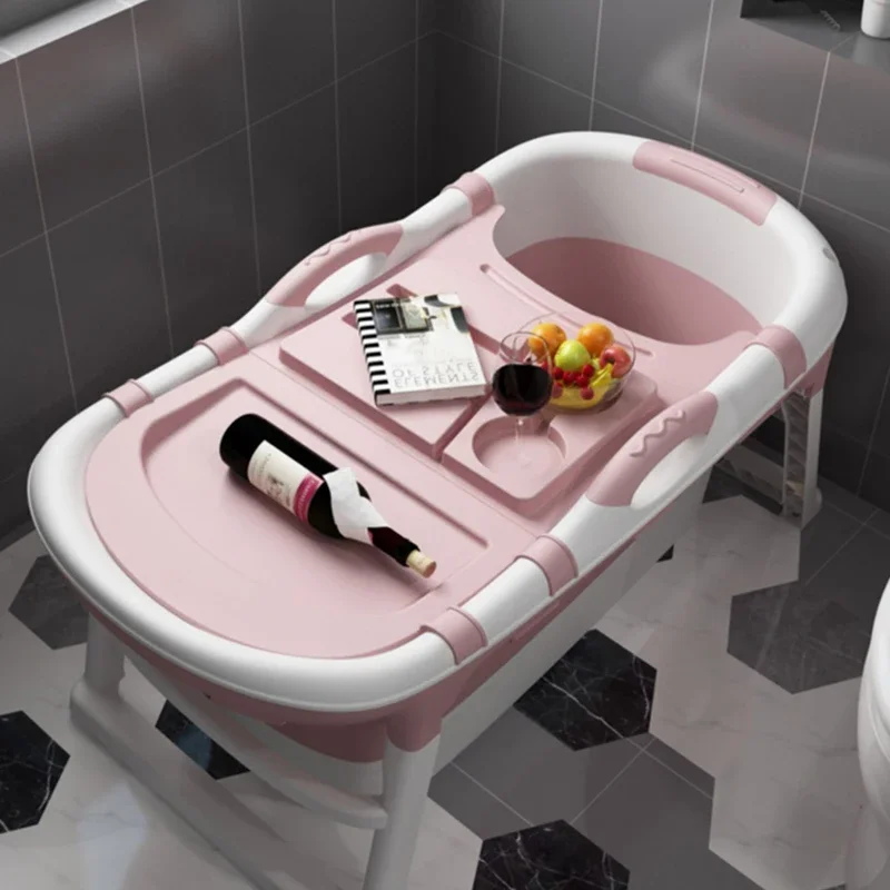 Отдельно стоящая портативная пластиковая Ванна для взрослых Складная Большая