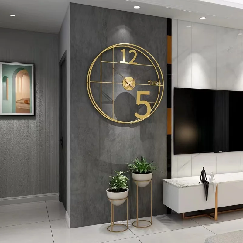 

Large Digital Wall Clock Modern Design Art Luxury Creative Nordic Wall Clock Aesthetic Living Room Reloj De Pared Home Decor 50