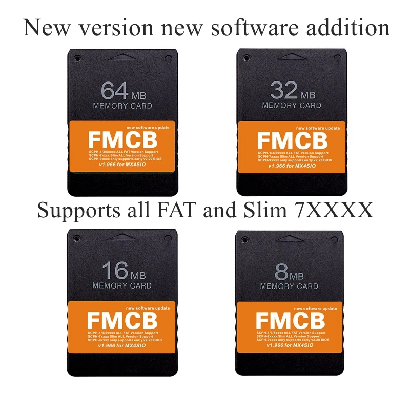 Newest For Playstation2 PS2 FMCB V1.966 Free Mcboot For Memory Card For PS2 MX4SIO Adapter OPL1.2.0 ZSO AND Hard Disk Startup