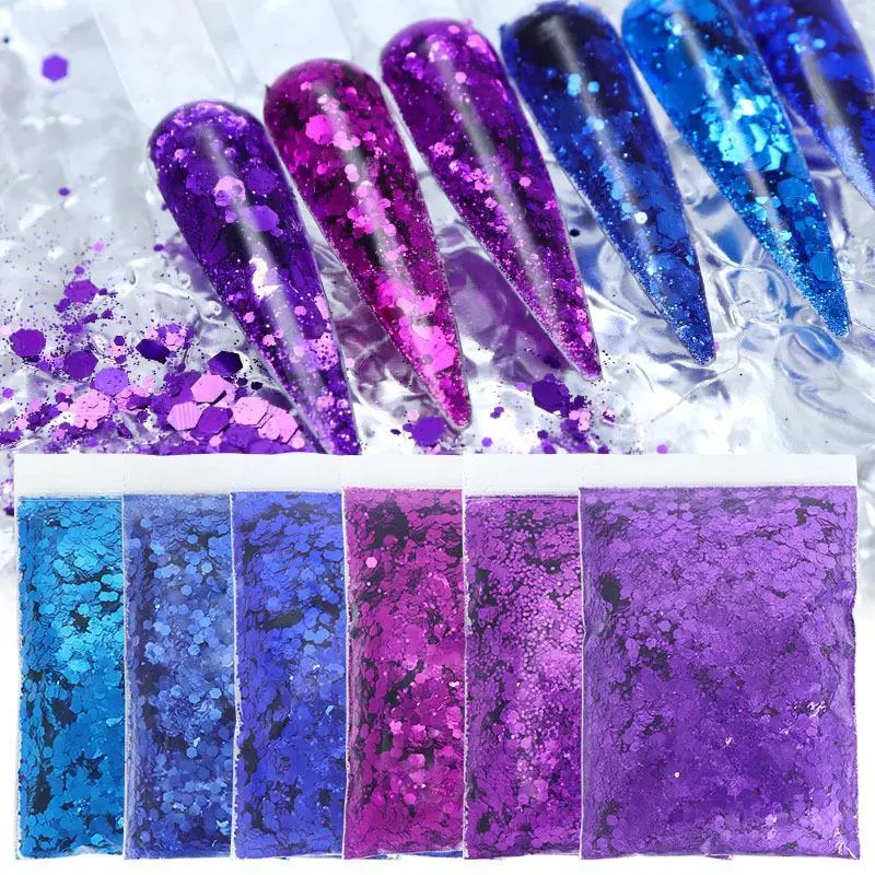 

(0.2/1/3mm)50g Mixed Lazer Sequins Summer Bright Series Laser Nail Art Glitter Sequin Epoxy Resin DIY Filler