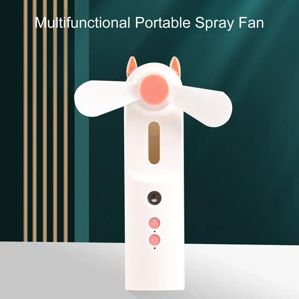 

Portable Mini Fan Sprayers Handheld Electric Fans Rechargeable Quiet Pocket Cooling Hand Eventail With Light Office Outdoor
