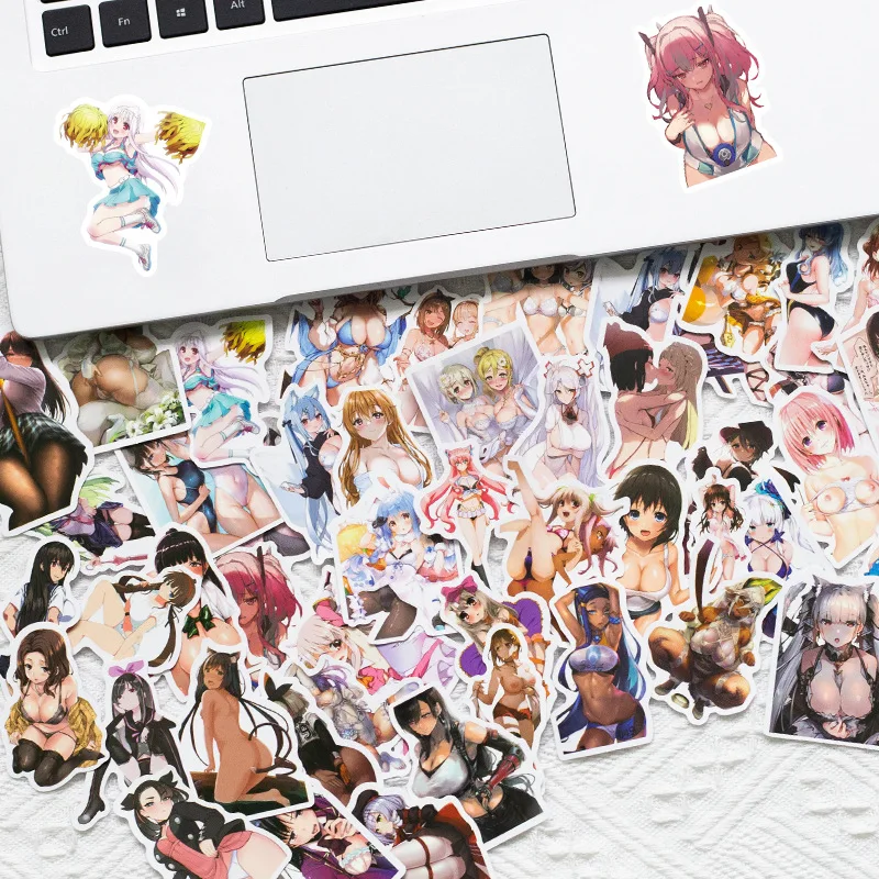 50 шт. аниме мультфильм Hentai сексуальная милая девушка вайфу наклейки DIY чемодан