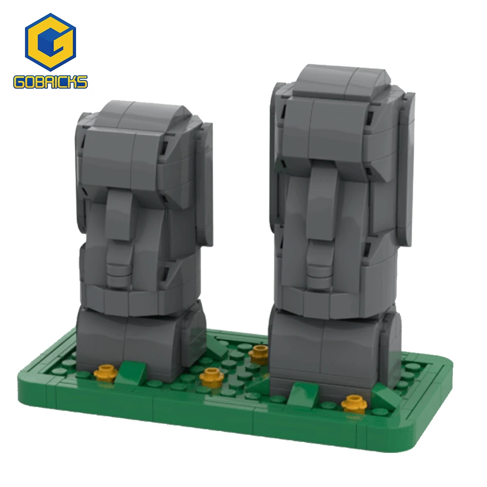 

Gobricks MOC Stone Statue Creative Buliding Blocks Children Education Assembly DIY Bricks Model For Kids Birthday Gift