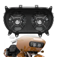 motorcycle accessories drl headlight with x shape halo for road glide