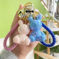 rabbit keychain bag pendant keychains women creative cartoon acrylic couple fashion jewelry accessories