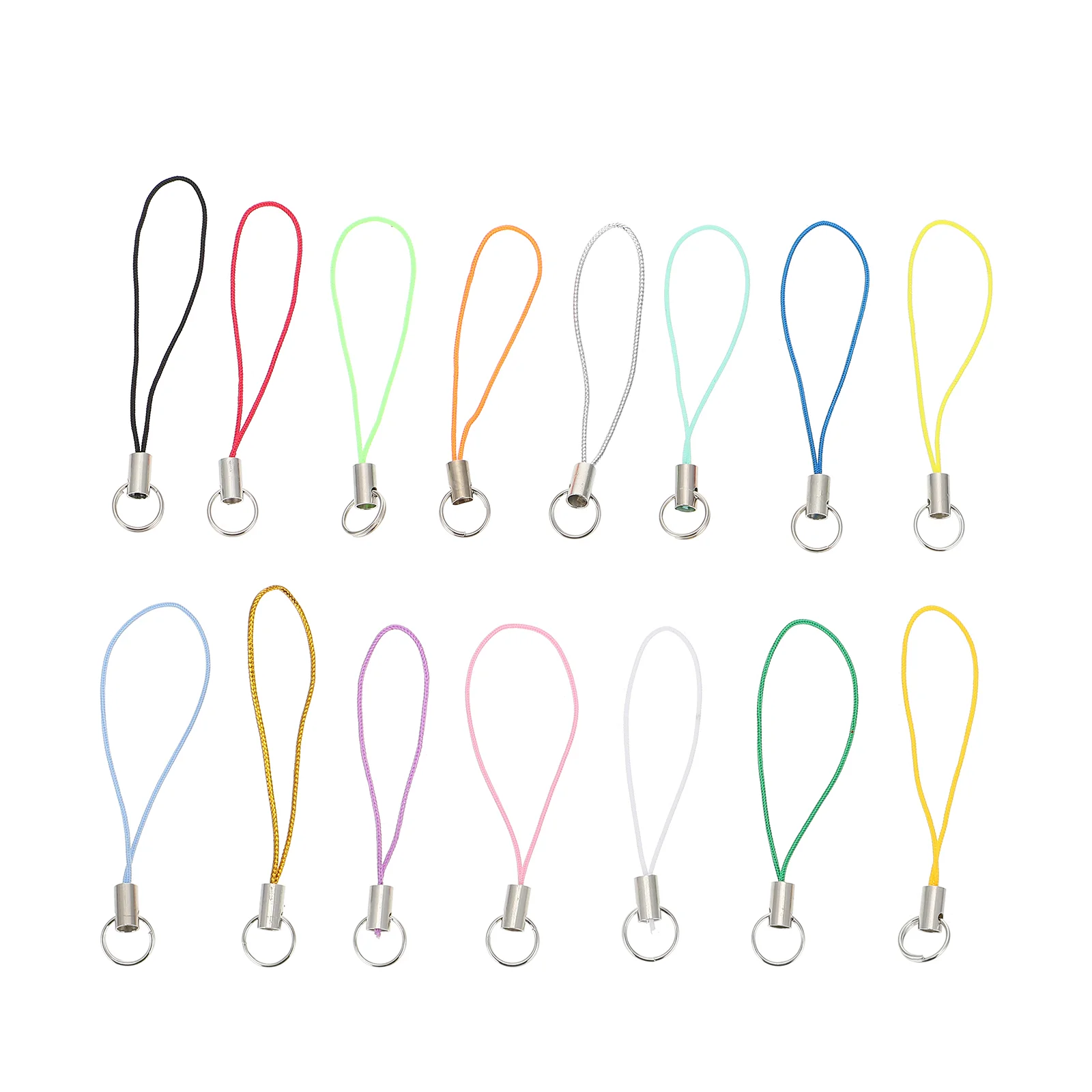 

100 Pcs Mobile Phone Straps Trinket Lanyard Decoration Hanging Rope Polyester Keychain