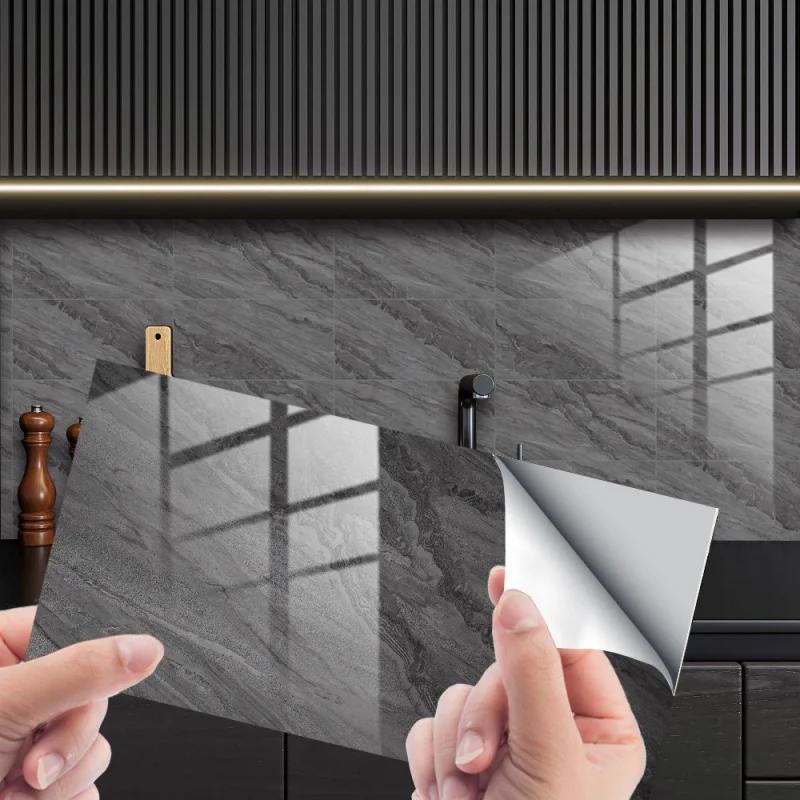 

[Home Decorations] Dls110 Cross-Border Imitation Marbling Crystal Film Tile Sticker Home Decoration Self-Adhesive Floor Stickers