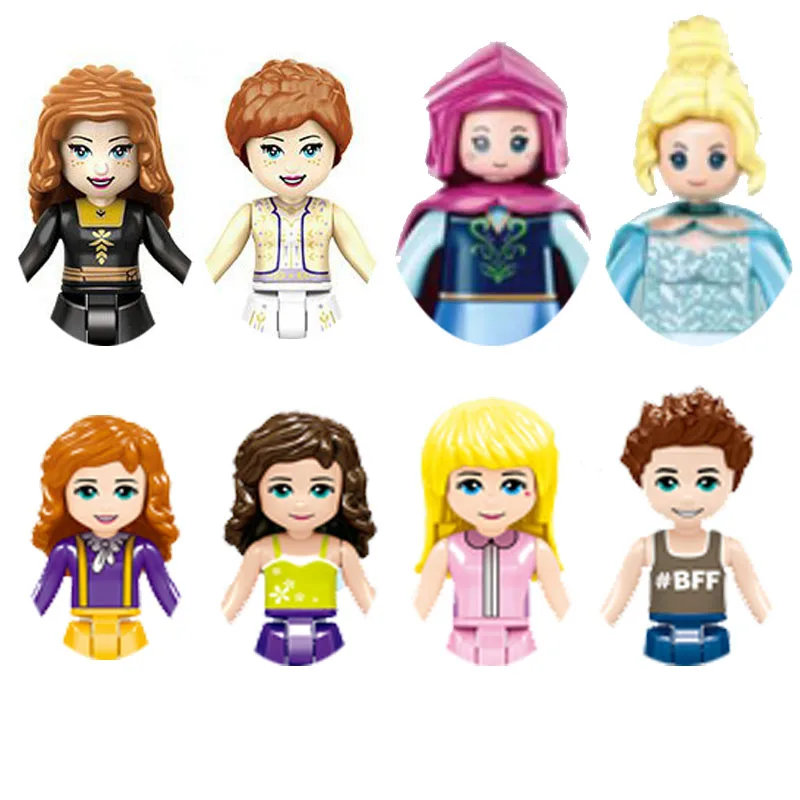 Детский конструктор Принцесса Сказочная Анна Эльза белый снег маленькая