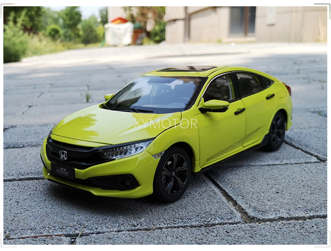 

Коллекция 1/18 для Honda CIVIC 2019 литая металлическая модель автомобиля, модель женской хобби, подарок, зеленые украшения, демонстрационная коллек...