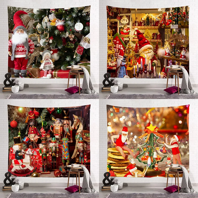 

Рождественский гобелен, украшение для дома в европейском стиле, украшение для спальни, фон для комнаты, тканевое покрытие для стен, домашний...