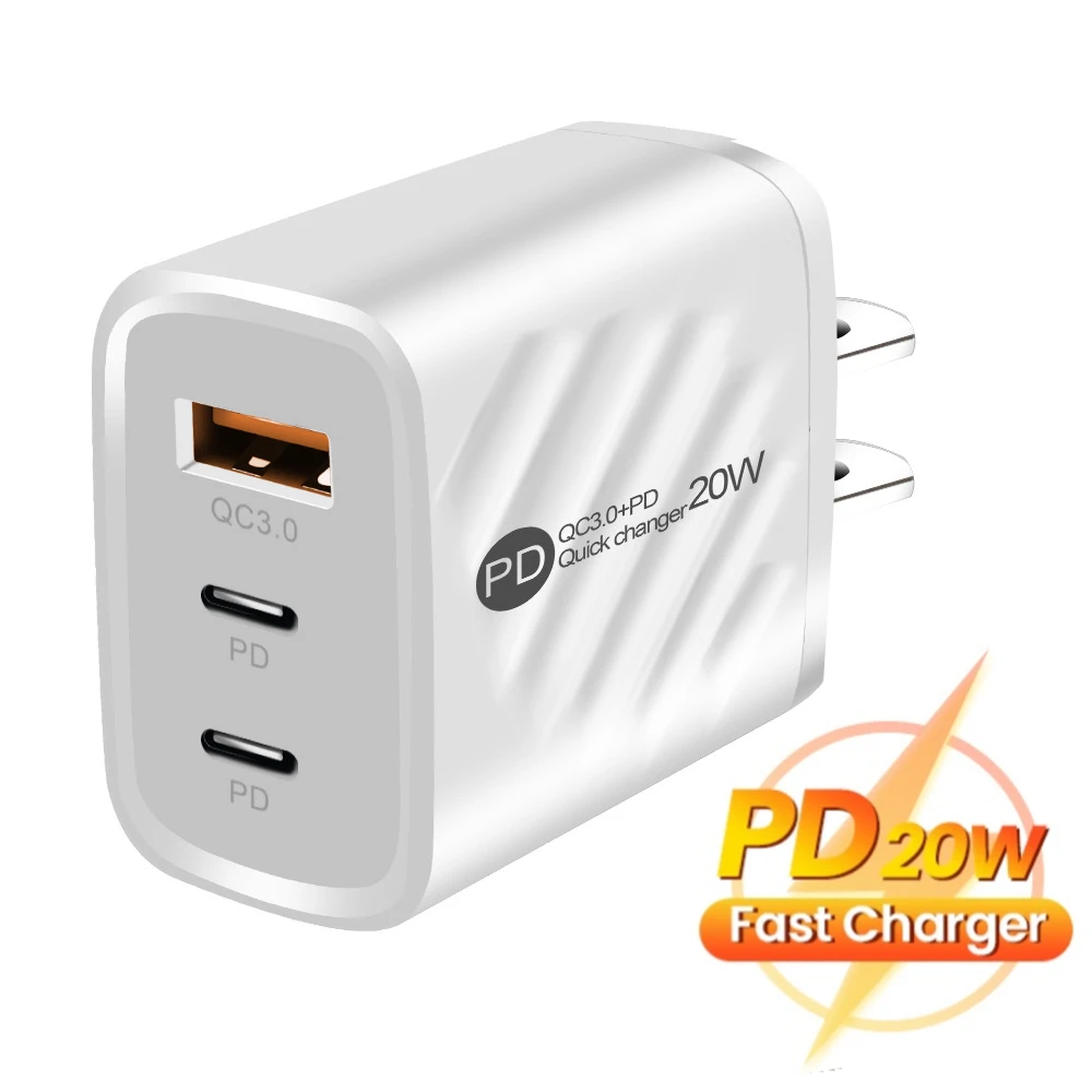 

Сетевое зарядное устройство с USB-портом и поддержкой быстрой зарядки, 20 Вт