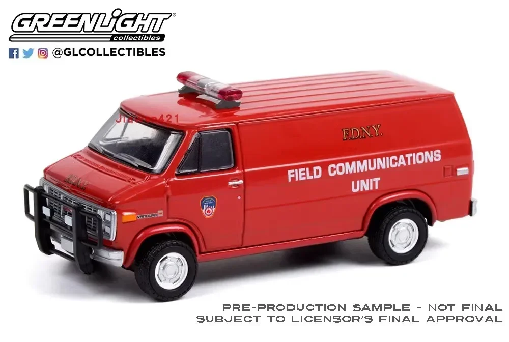 1:64 1989 GMC Vandura-FDNY Пожарная машина Нью-Йорка города литая под давлением модель