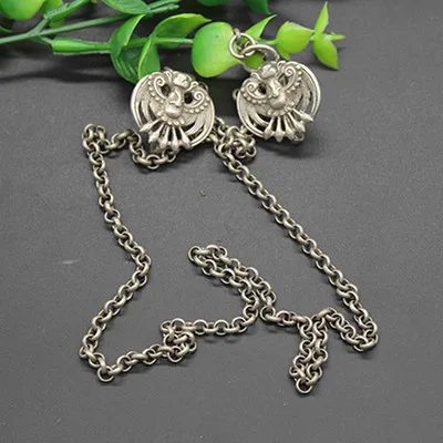 

Antique White Copper Gilt Silver Butterfly Bracelet Decorative Pendant