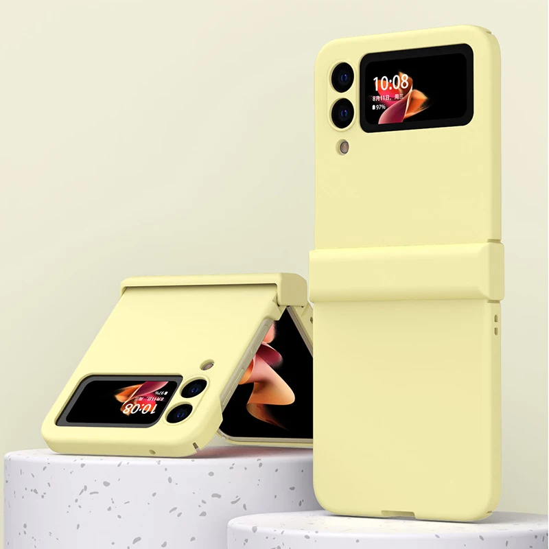

Яркий Цветной полноразмерный защитный чехол с петлями для телефона Samsung Galaxy Z Flip 3 5G, противоударный ультратонкий защитный чехол
