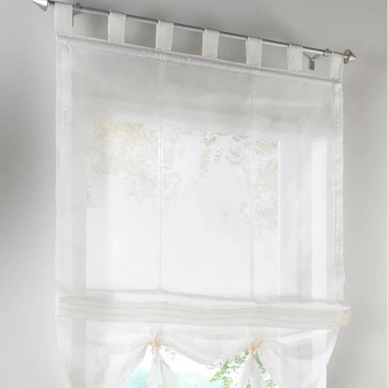 

Прозрачные римские шторы из полиэстера