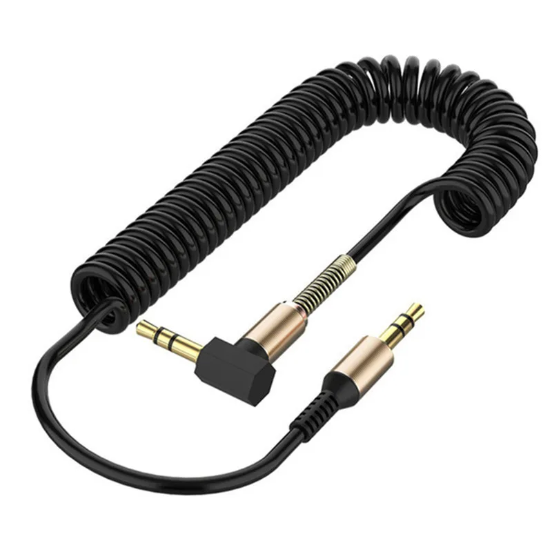 

Elbow Spring Aux Audio Cable 3.5mm to 3.5mm Jack Adapter Cable Car Speakers 3.5 to 3.5 Phone Accessories Adapters