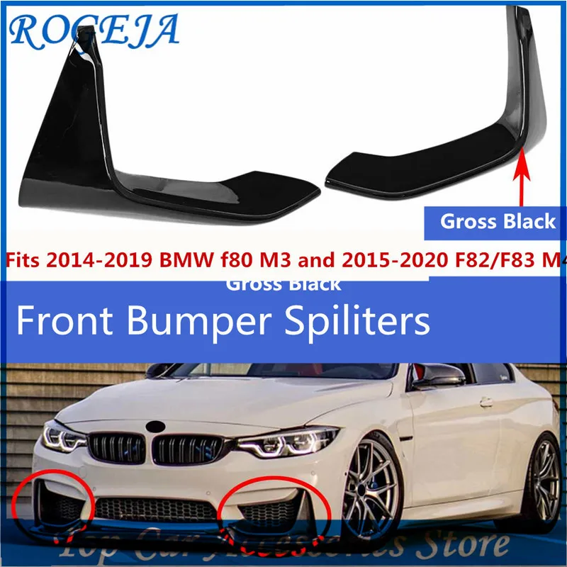 

Pair Car Front Bumper Splitter Lip Diffuser Body Kit for BMW F80 M3 F82 F83 M4 2014-2020 Spoiler Aprons Guard Protector Cover