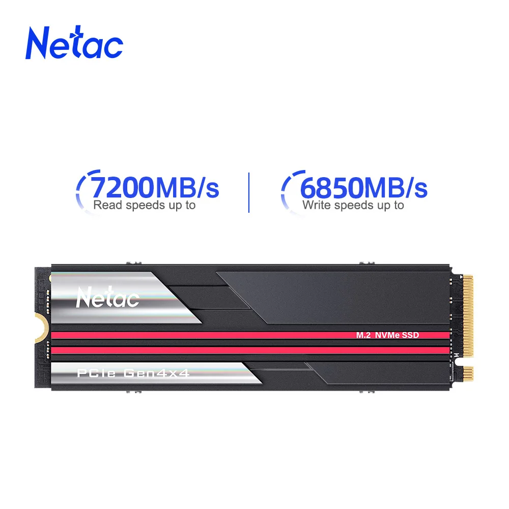 

Новый Внутренний твердотельный накопитель Netac SSD M.2 Nvme 1 ТБ 2 ТБ 4 ТБ M.2 NVME SSD PCIE 4,0 M2 NVME 2280, Твердотельный накопитель для настольного ПК PS5