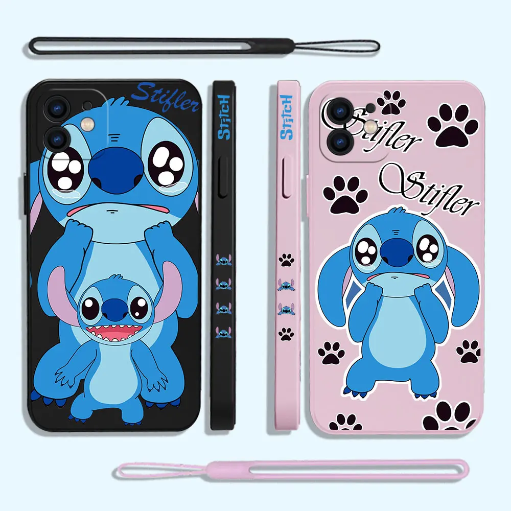

Disney Cute Stitch Phone Case For Samsung A53 A50 A12 A52S A51 A72 A71 A73 A81 A91 A32 A22 A20 A30 A21S 4G 5G with Hand Strap