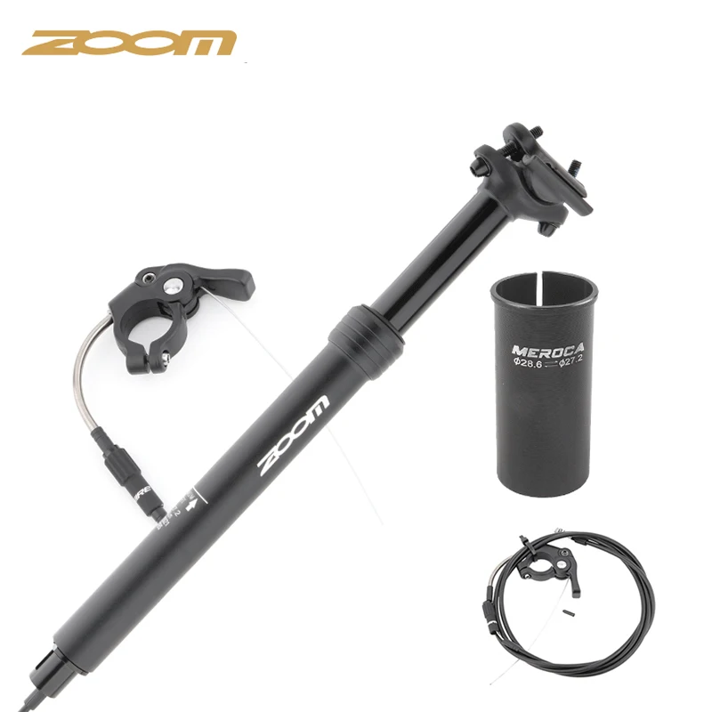

ZOOM bicycle Dropper Seatpost Hydraulic Lifting Innternal Wire 80mm Stroke 27.2 28.6 30.8 31.6mm 33.9mm Mountain bike Seat Post