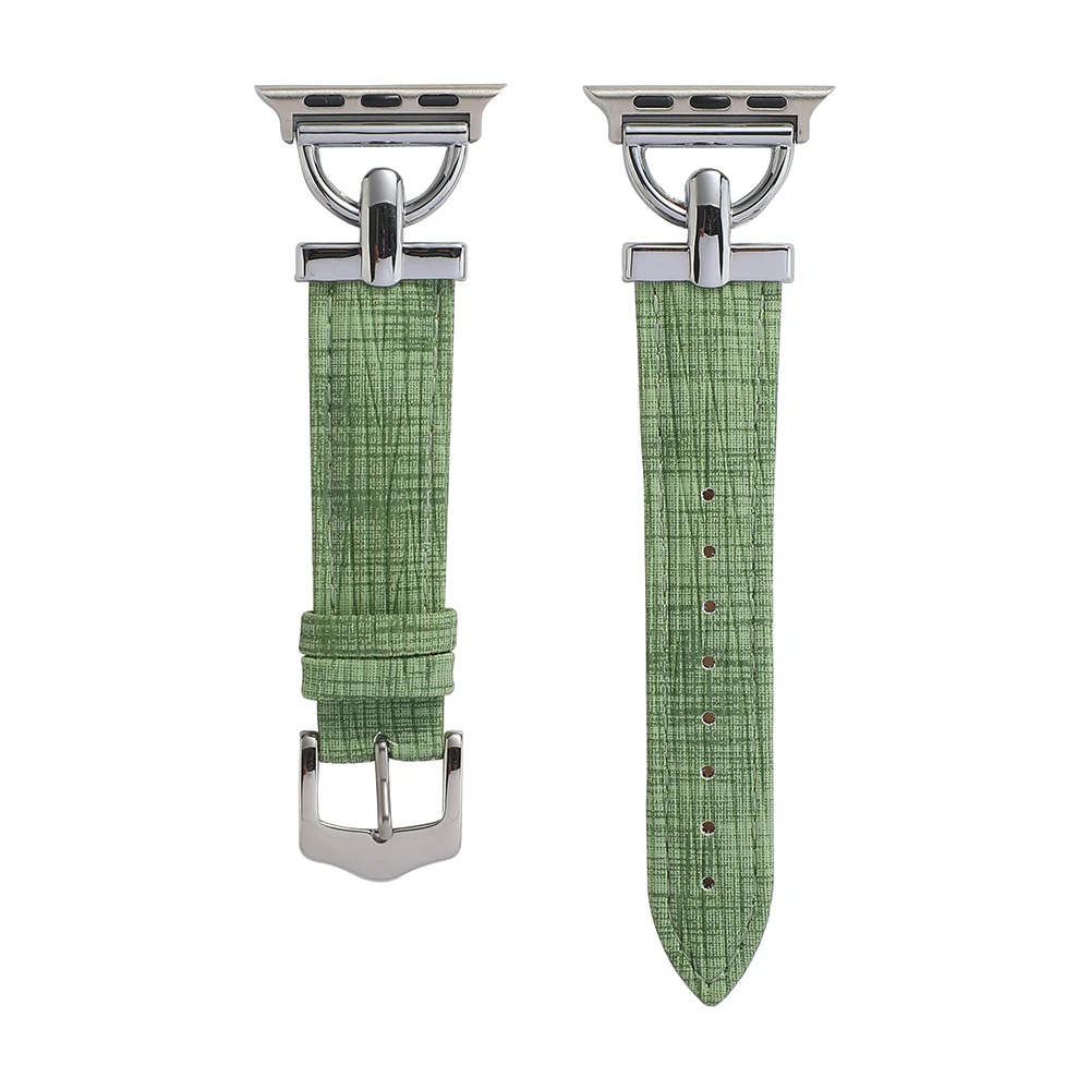 Leather+Metal Strap for Apple Watch 45mm 41mm 44mm 42mm 40mm 38mmClassic Fashion Tree Pattern Bracelet for iWatch Series 87654SE