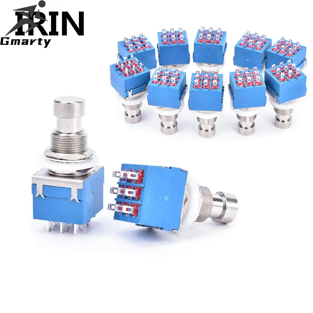 

IRIN 10 X 3PDT 9PIN Guitar Effects Pedal Box Stomp Foot Metal Switch True Bypass Guitar Parts Accessories