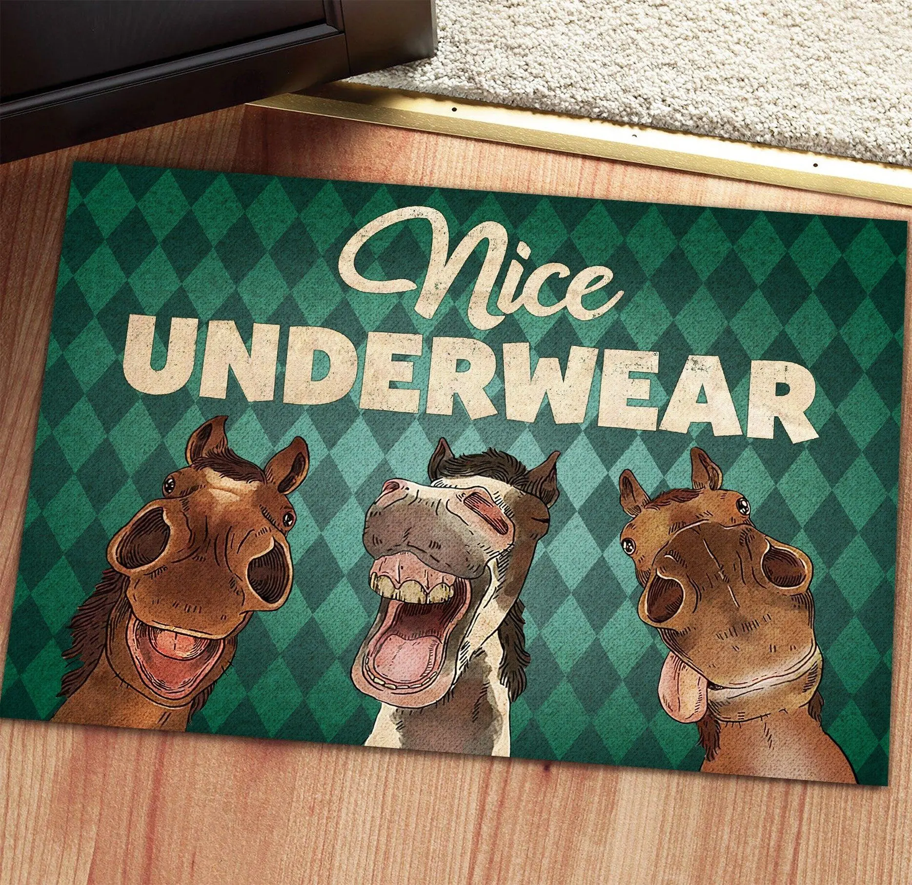 

Neweat Doormat Nice Shoes Funny Decor Porch Rug Mats Floor Carpet 3D Indoor Outdoor Doormat Non-slip -1