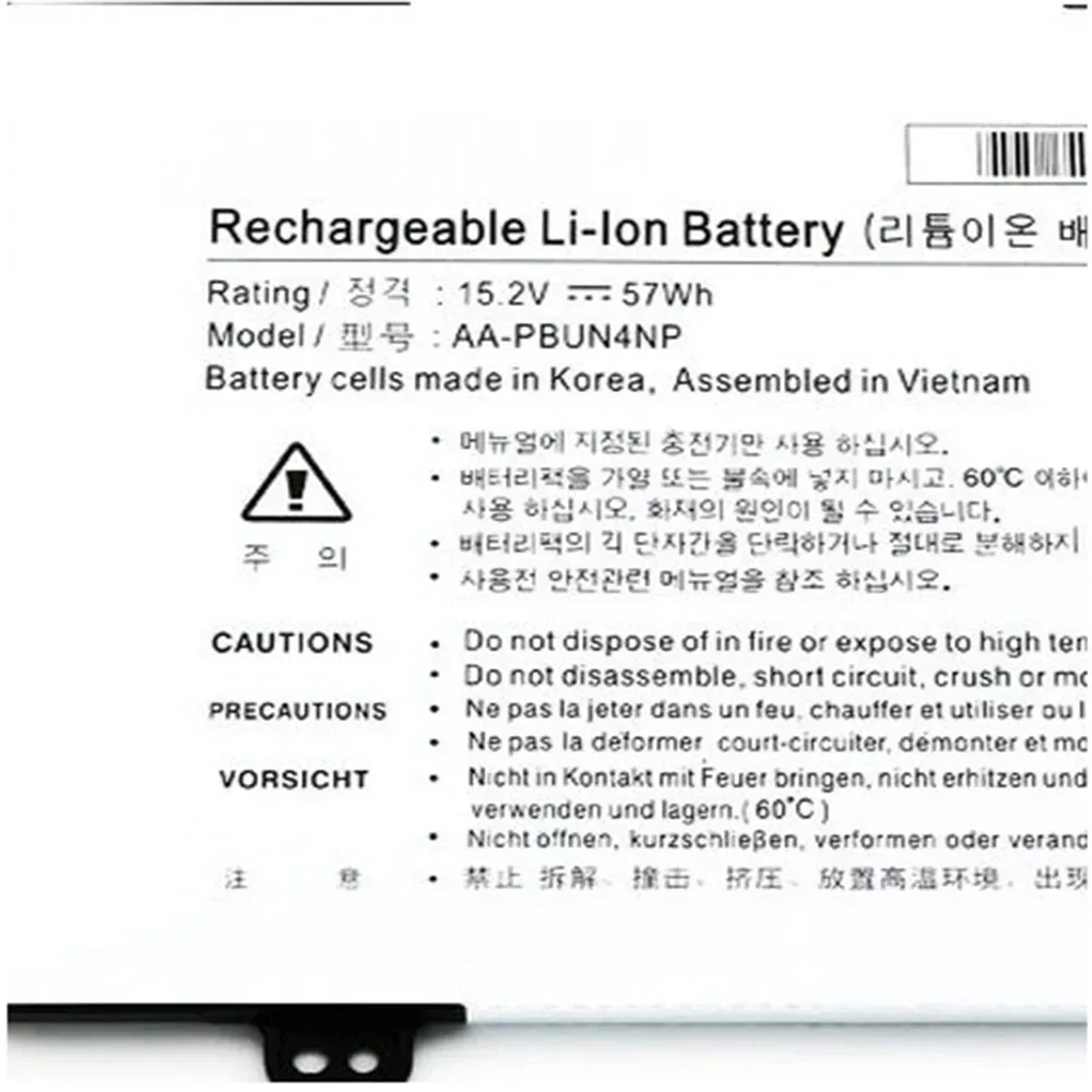 Оригинальный аккумулятор AA-PBUN4NP 15 2 В 57 Втч для SAMSUNG NP940Z5L-X01US/X03US/S03US NP9300AA NP940Z5J 4ICP6/60/80