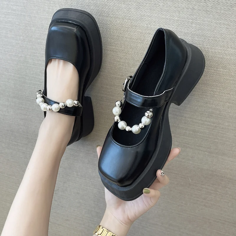 

Shoes Heels Mary Jane Pumps Platform Lolita Shoes on Heels Women's Shoes Japanese Style Vintage Girls High Heel Shoes for Women