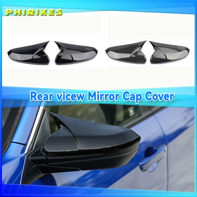 

Horn Shape ABS Carbon Fiber Style Rear View Side Mirror Cover Rearview Caps For Honda For Civic 10th 2016 2017 2018 2019 2020