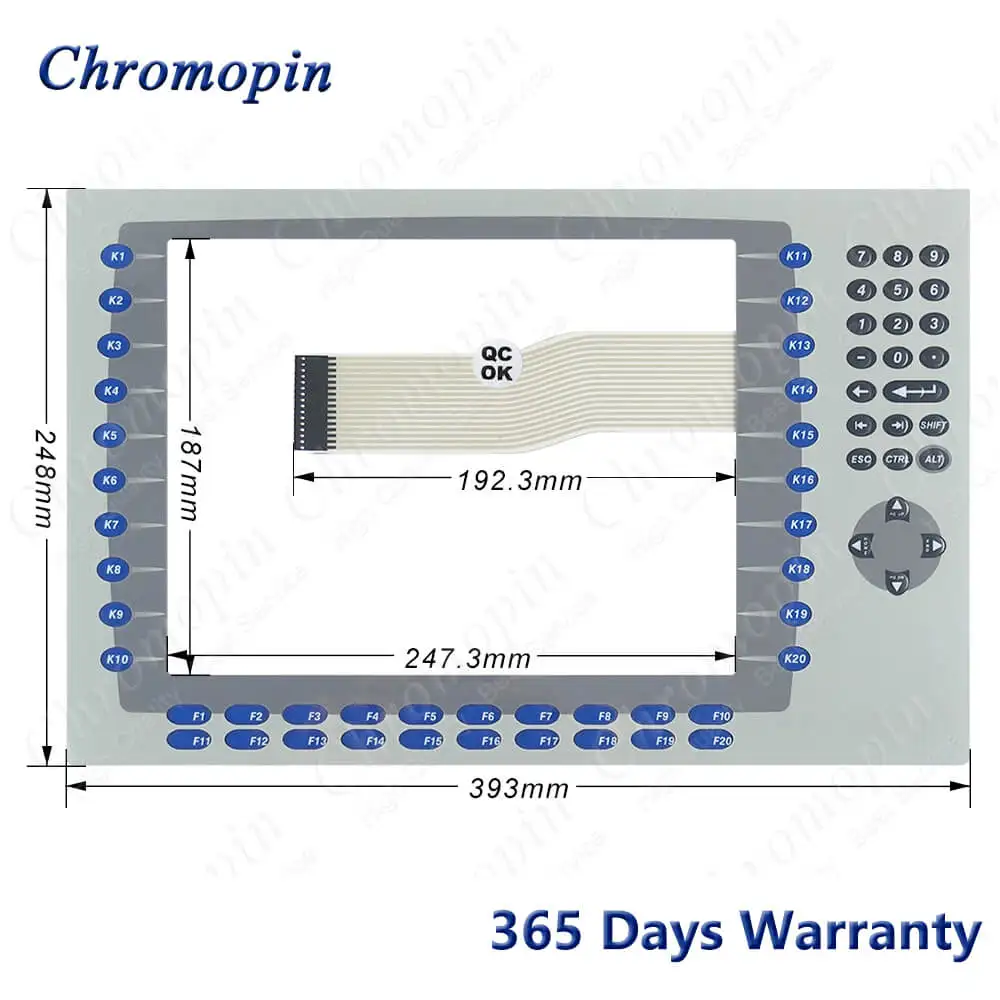 Передняя крышка чехол Корпус Корпуса для AB 2711P-B12C4D6 2711P B12C4D6 + стекло сенсорной